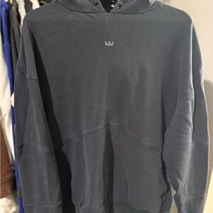 VTG SUPRA SKATEBOARD Y2K FADED MENS LARGE BLACK HOODIE